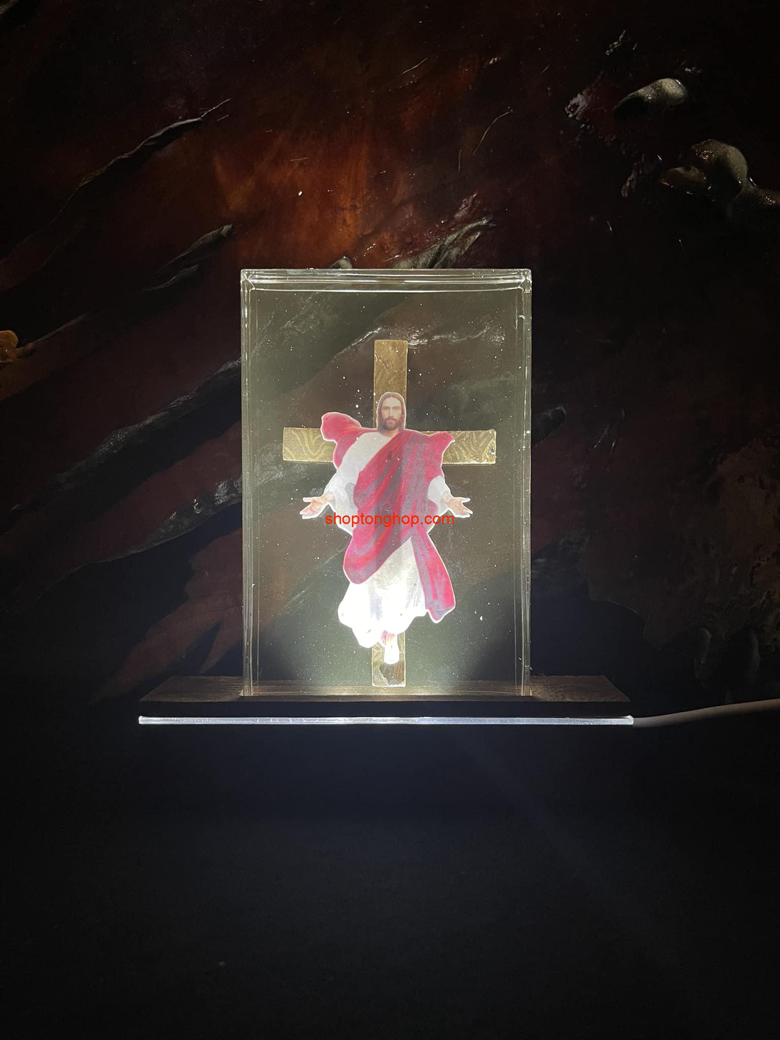 Resin handmade Epoxy trụ đèn gỗ epoxy, lưu giữ hình ảnh người thân